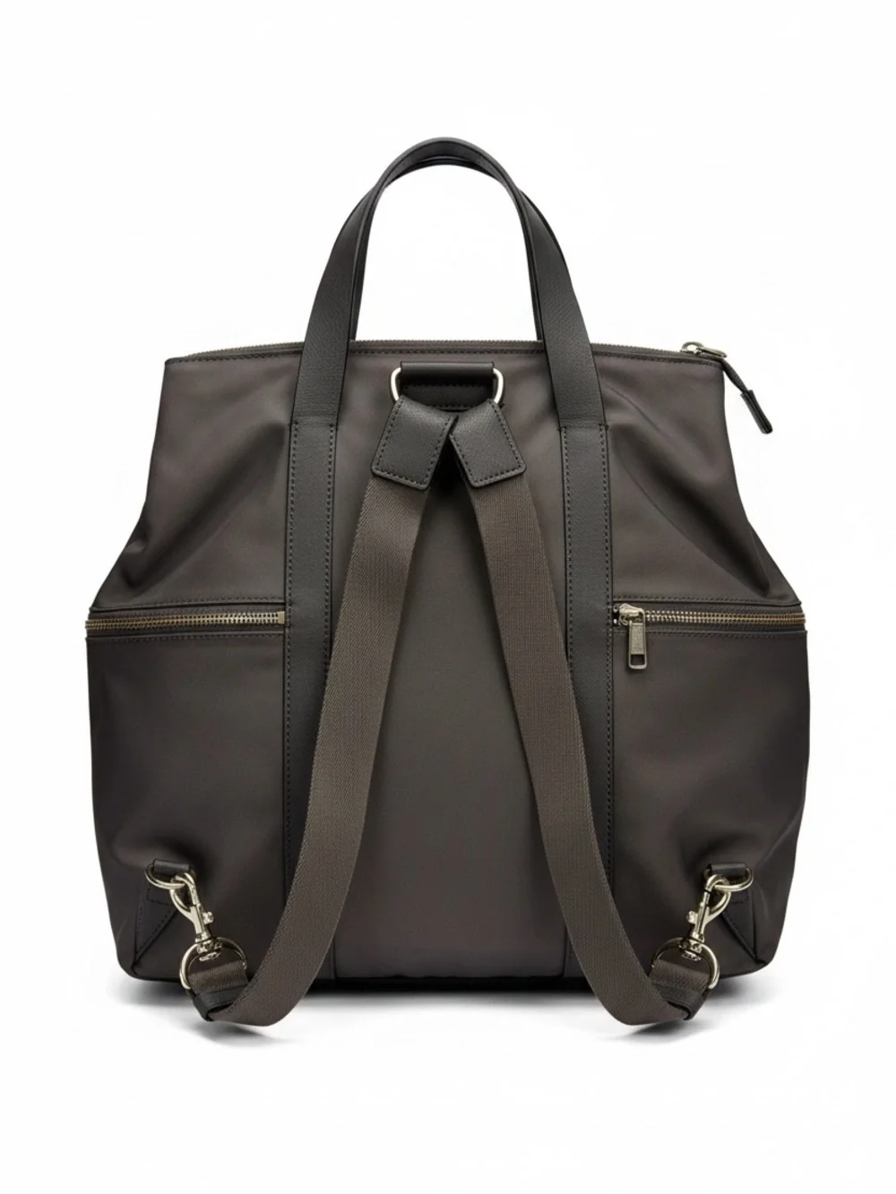 henri bendel Black Jetsetter Convertible Tote Backpack with Gold Hardware